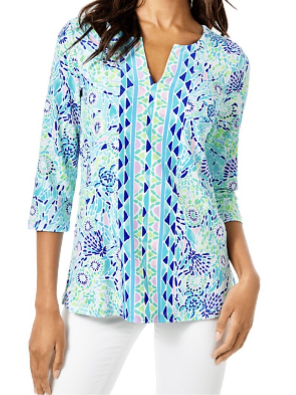Lilly Pulitzer Karina Tunic Blue Ibiza